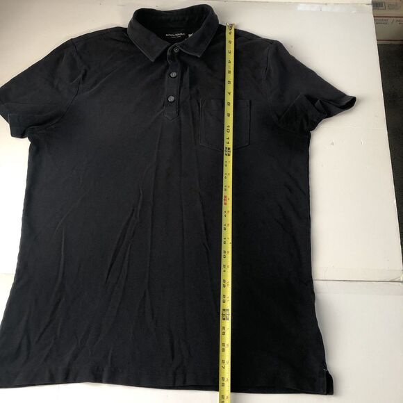 Banana Republic Mens Core Temp Pocket Polo Black Size Large - Picture 6 of 16